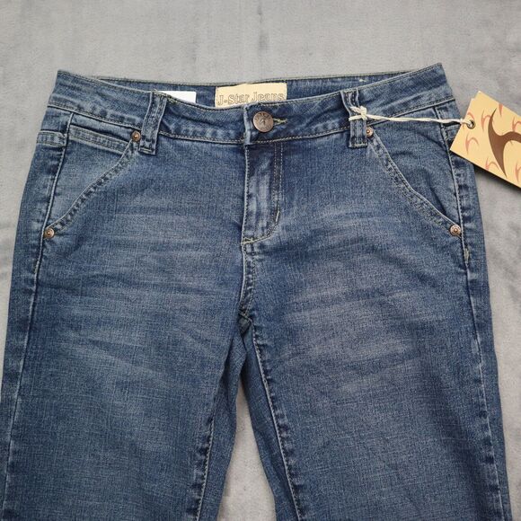 J Star Pants Womens 5 Blue Low Rise Flat Front Straight Leg Casual Jeans - Picture 11 of 16